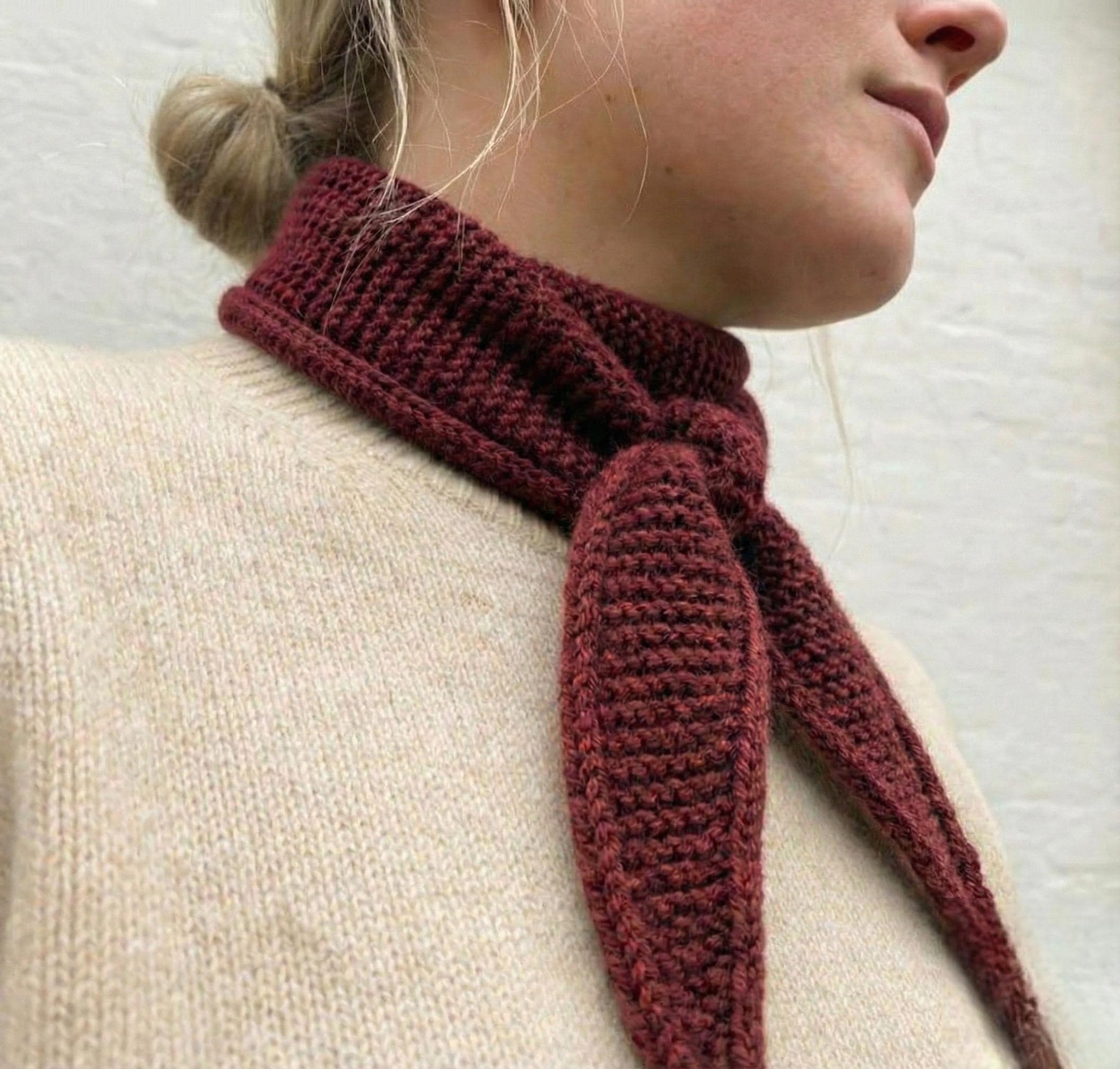 Mini Neck Scarf Knitting Pattern PDF Instructions Icord Edge