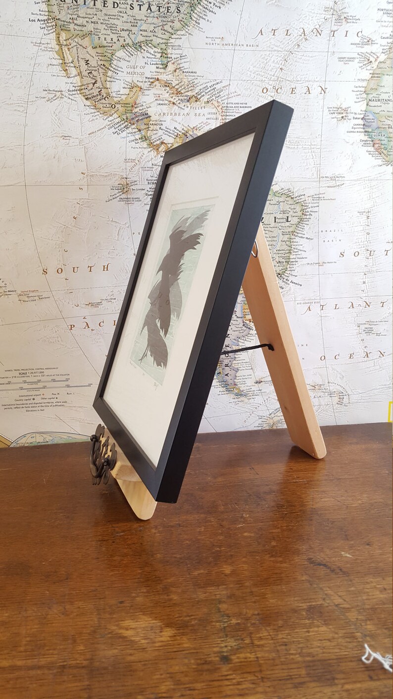 Wooden Tabletop Easel With Antique Decor Etsy