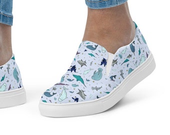 Ocean Animal Slip-on Canvas Shoes for Women