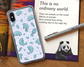 Cute Manatee Phone Case for iPhone or Samsung
