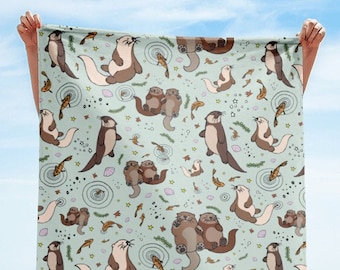 Sea Otter Towel Cute Otter Beach Towel Sea Otter Bath Towels