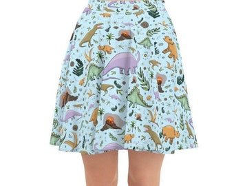 Cute Dinosaur Skater Skirt