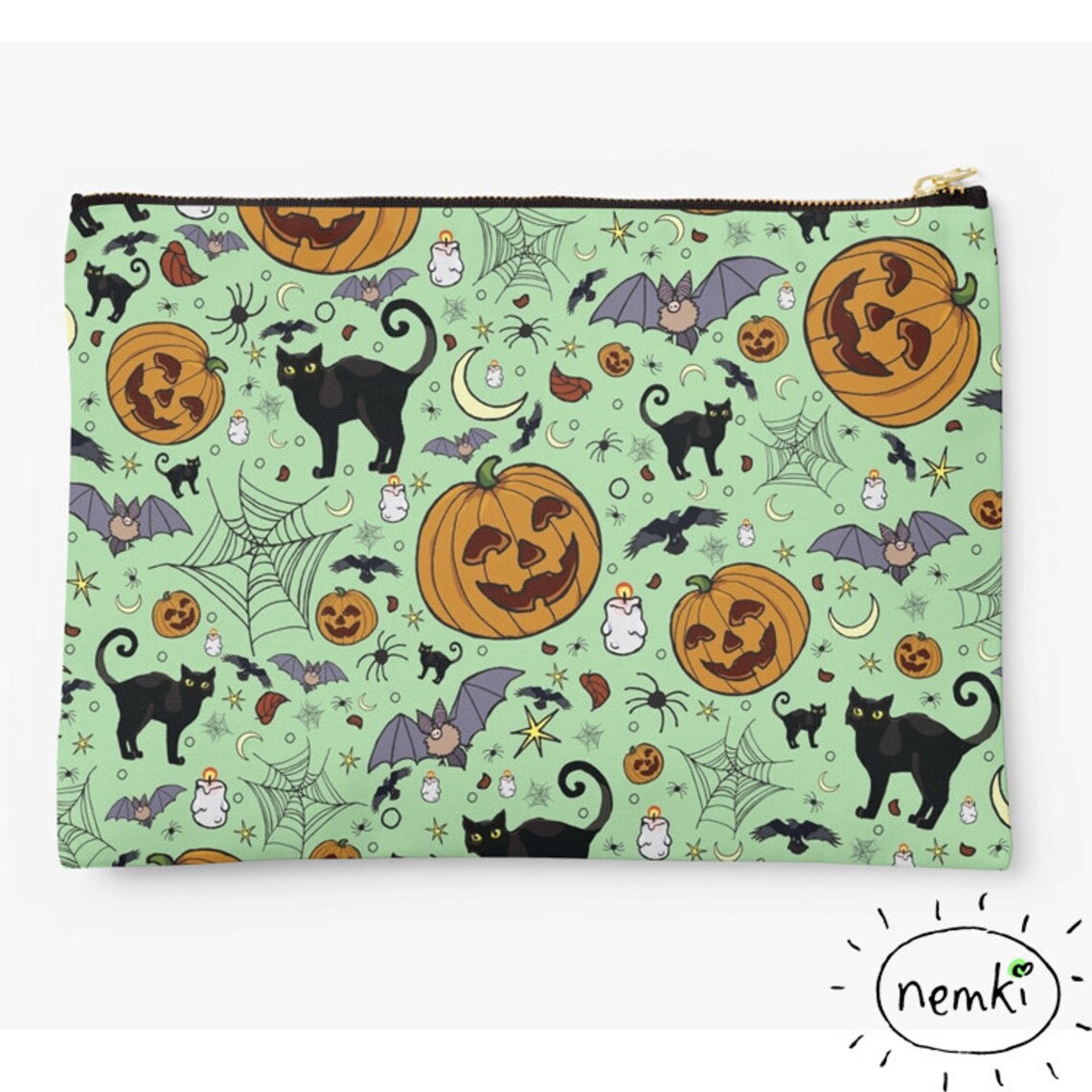 Cute Goth Zip Pouch Cool Halloween Gifts Cute Goth Accessories Etsy