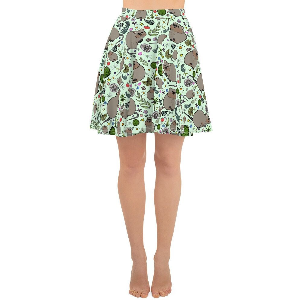 Image of Quokka Skater Skirt Quokkas Skirts Women Ladies