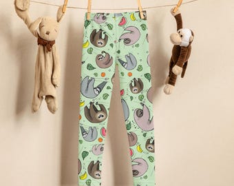 Sloth Leggings for Kids or Teens