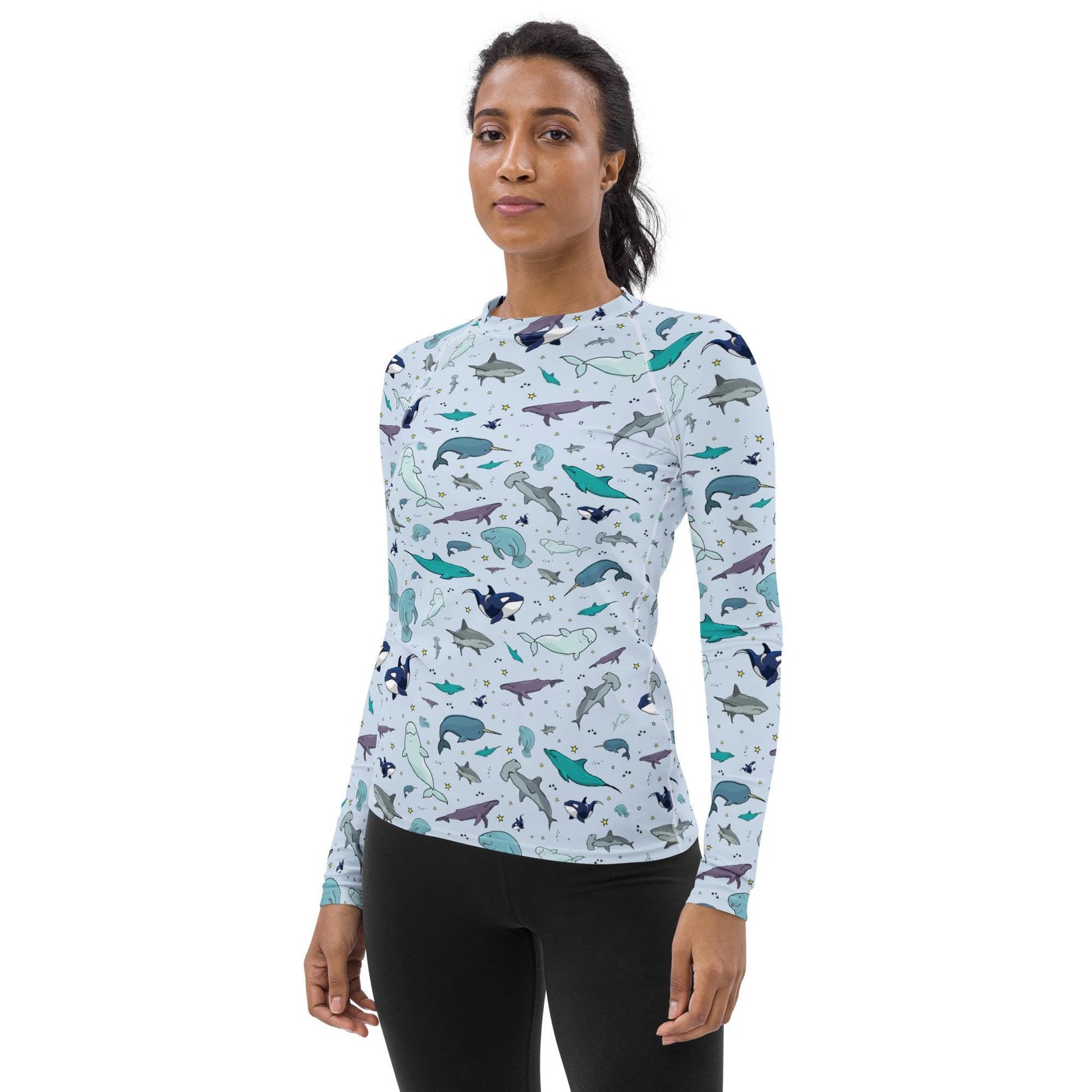 Ocean Animals Rash Guard for Women - Etsy