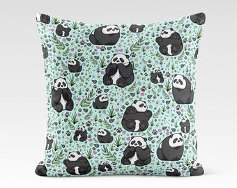Home Decor Cushion Pillow Cover Cute Panda Family Cushion Cover Axmosto Daughetr Gifts Daughter Birthday from Daddy Mummy