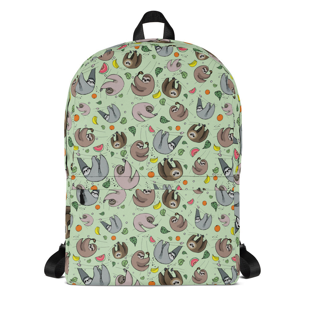 sloth school backpack