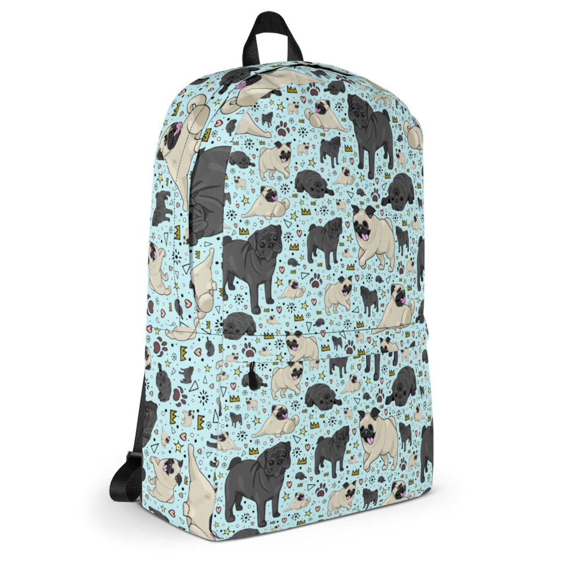 Pug Backpack Cute Pug Backpack Pug Rucksack Pug Bag Pugs Etsy UK