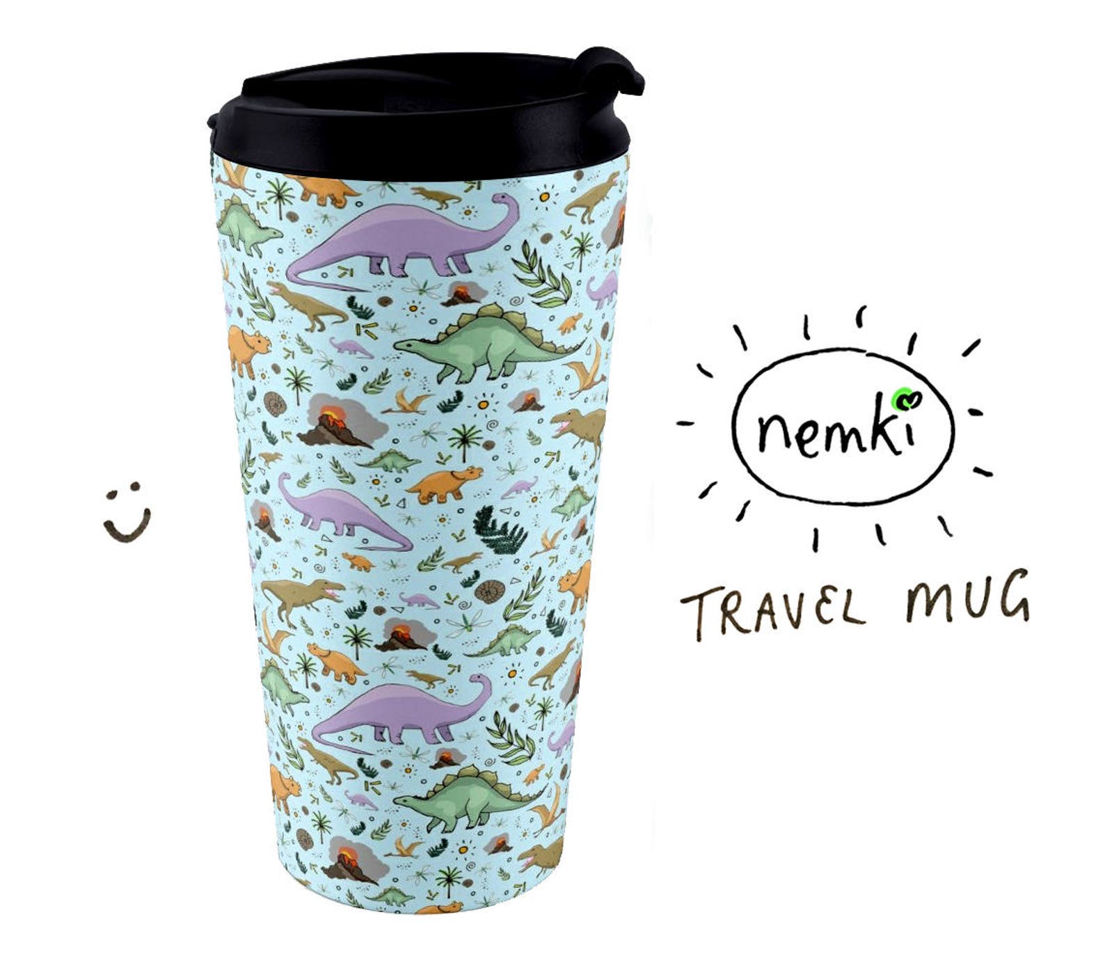 natural history museum dinosaur travel mug