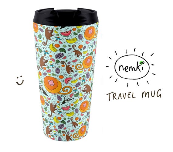 Monkey Travel Mug Monkey Coffee Mug Cute Monkey Pattern | Etsy Monkey Travel Mug Monkey Coffee Mug Cute Monkey Pattern | Etsy
