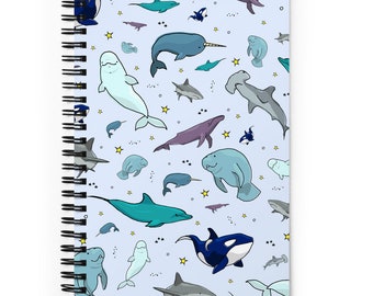 Ocean Notebook Sea Notebook Beautiful Sea Journal Marine Journal Graph Notebook Mermaid Notebook Beluga Notebook Ocean Animals Gift