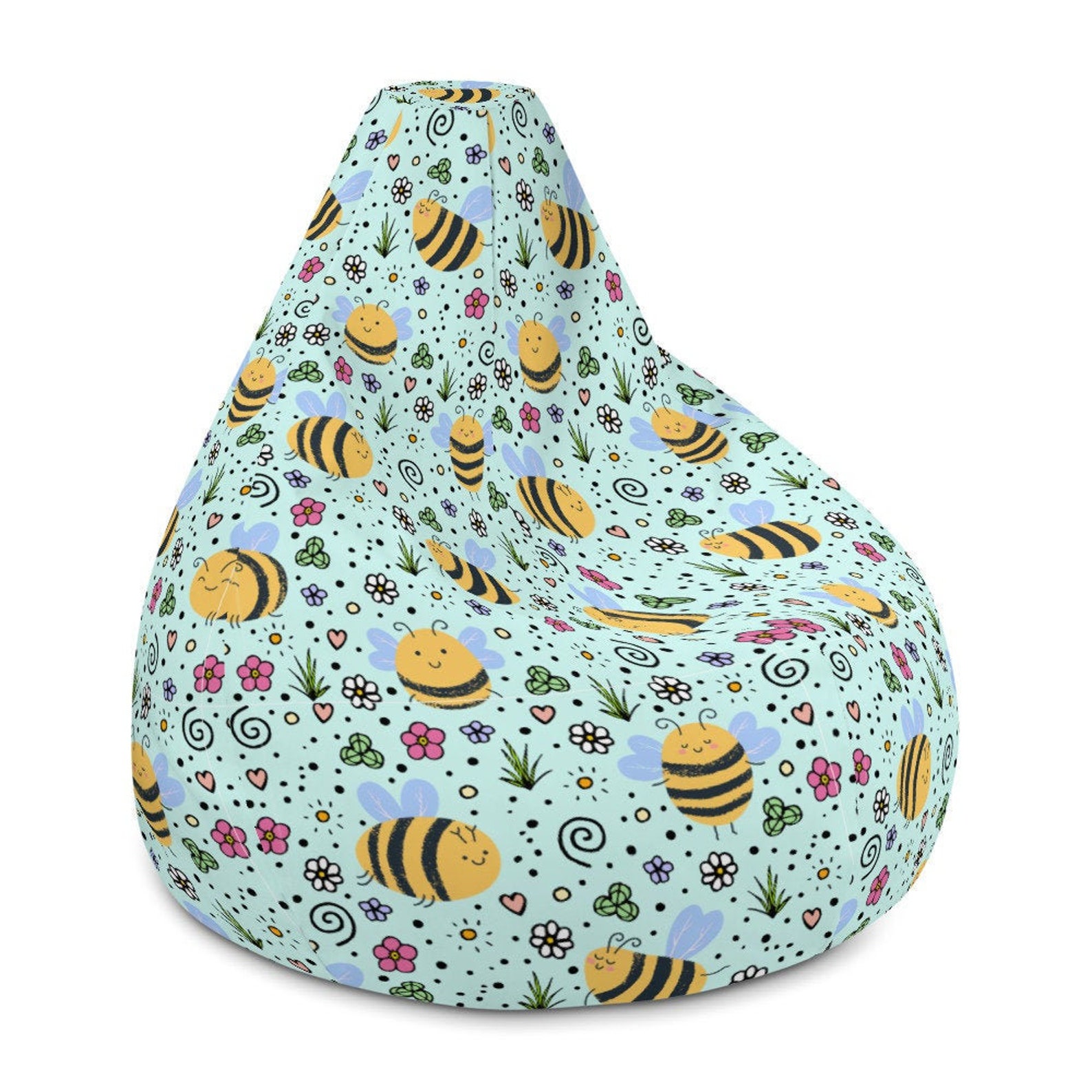 Cute Bee Bean Bag Chair Cover Etsy cute-bee-bean-bag-chair-cover-etsy