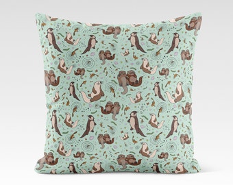 Oreiller de loutre de mer, coussin mignon de loutre