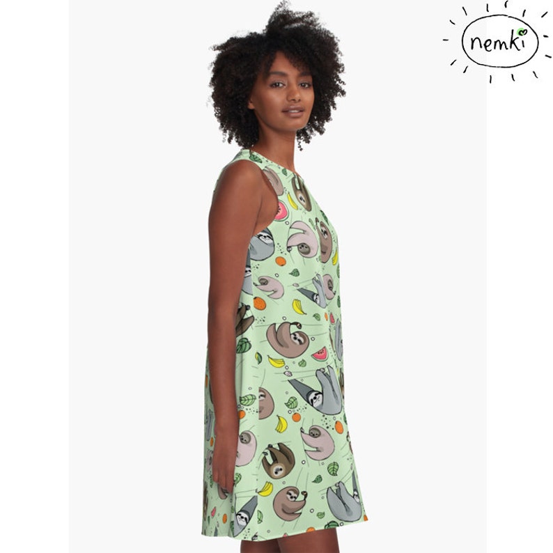 Sloth Dress for Women Cute Sloth Dress Sloth Gifts for Her | Etsy