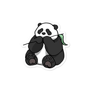 Cute Panda Vinyl Bubble-free Sticker, 3 x 3, 4 x 4 or 5.5 x 5.5
