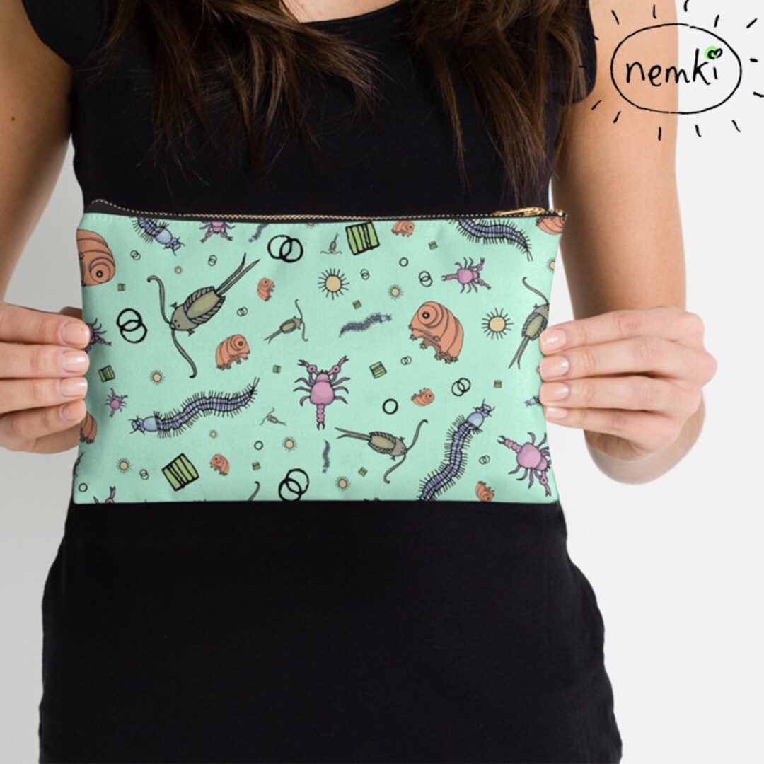 Biology Pouch Microscopic Animals Geek Pencil Case Gifts for Biologists