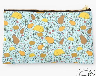 Capybara Zipped Pouch Capybara Pencil Case Capybara Cosmetic Bag Capybara Purse For Capybara Fans Cute Capybara Gift Capybara