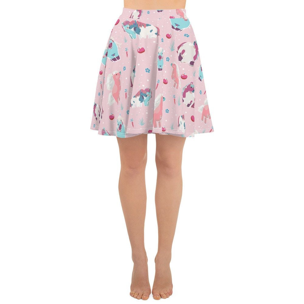 Image of Pink Pony Skater Skirt Pretty Ponies Skirts Women Ladies