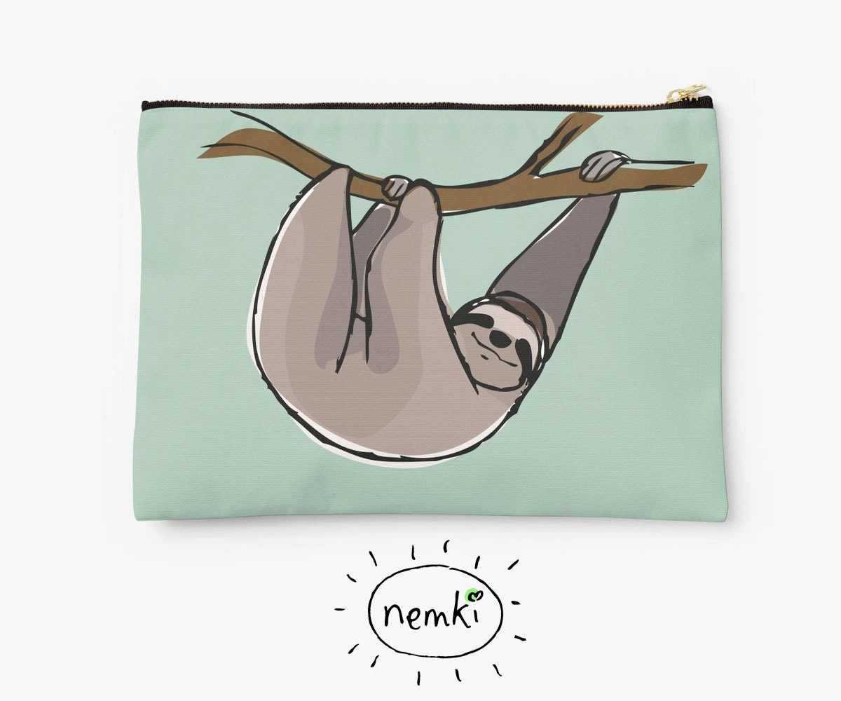 Sloth Pencil Case Sloths Makeup Bag Sloth Pouch Sloth - Etsy