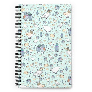 Cute Pigeon Notebook Messenger Pigeon Journal Pigeon Note Pad Lined or Graph