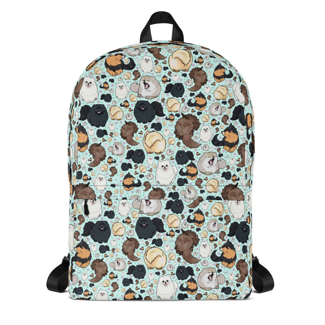 Pomeranian Backpack Pomeranians Rucksack Pomeranian Bag Pomeranian Gift
