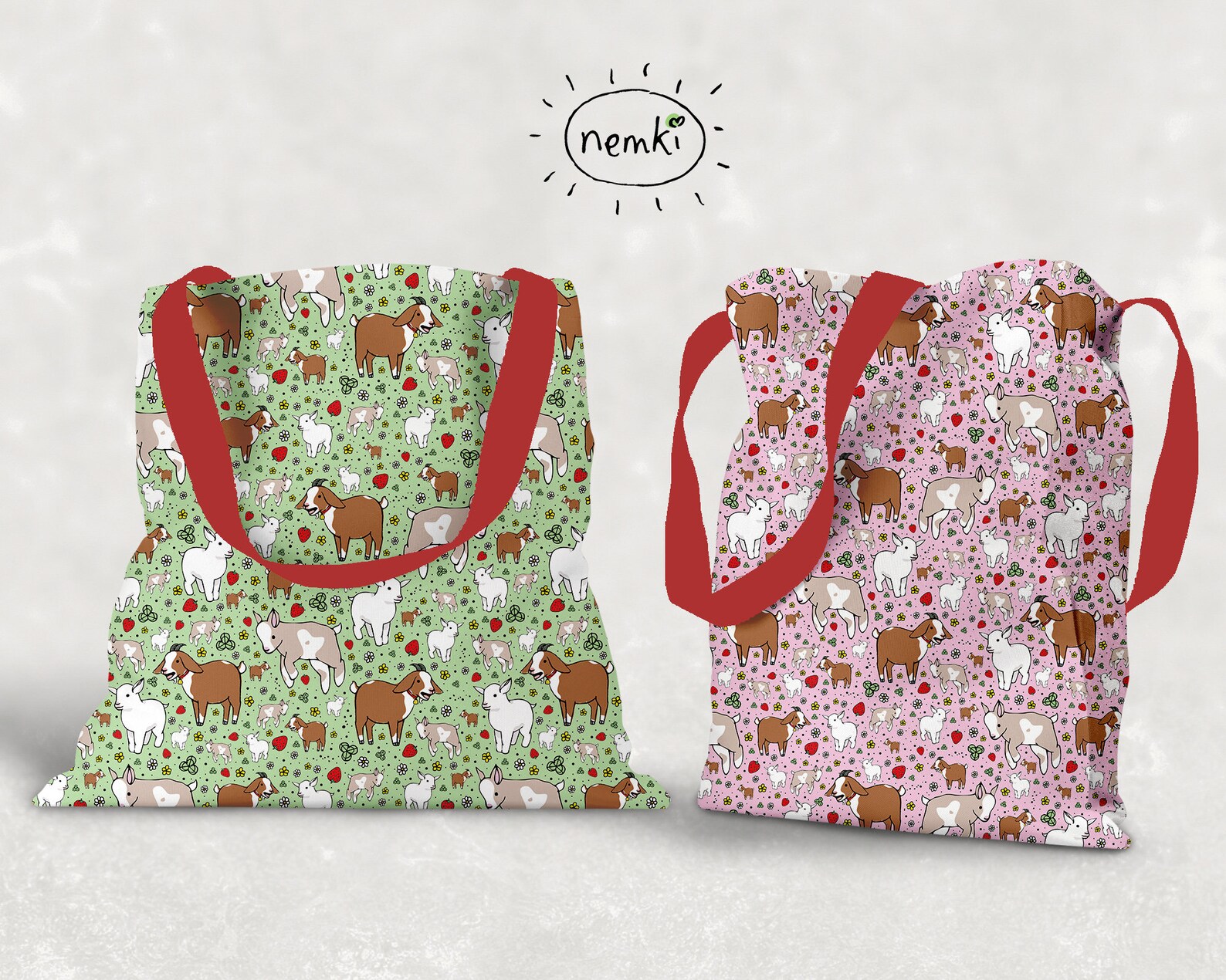 Goat Bag Cute Goat Tote Cute Goat Gifts Goat Birthday Gift Etsy