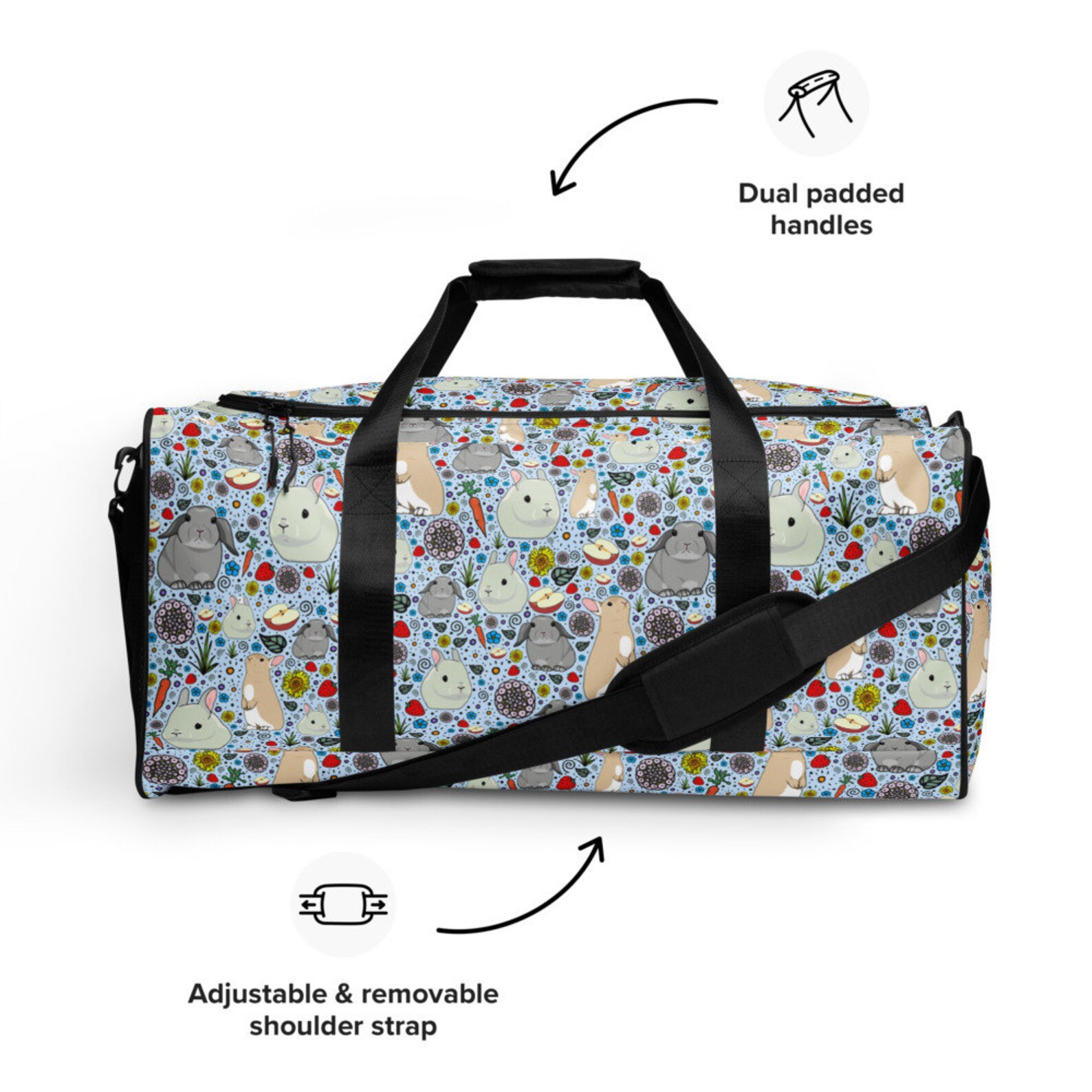 Bunny Rabbit Duffle Bag Etsy