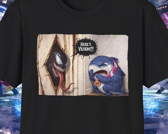 Venom and Jeff the landshark T-Shirt | The Shining Funny Illustration
