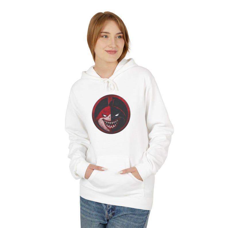 Jeffpool Landshark Deadpool Logo Hoodie | Marvel Rivals Graphic image 2