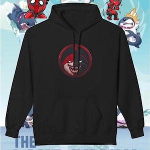 Jeffpool Landshark Deadpool Logo Hoodie | Marvel Rivals Graphic image 1