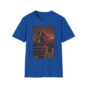 Camiseta de Deadpool y Wolverine con escena del Titanic de Marvel Rivals imagen 14