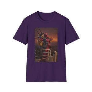 Camiseta de Deadpool y Wolverine con escena del Titanic de Marvel Rivals imagen 16