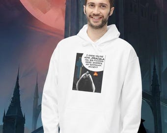 Sudadera con capucha con el meme de Drácula "¿Dónde está mi dinero?" / Rival de Moon Knight