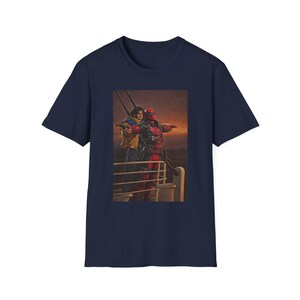 Camiseta de Deadpool y Wolverine con escena del Titanic de Marvel Rivals imagen 15