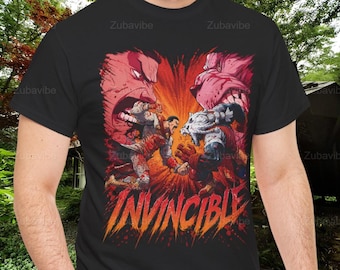 Camiseta vintage de Thragg vs Battle Beast / Unisex, Invincible, Anime, Regalo para fans