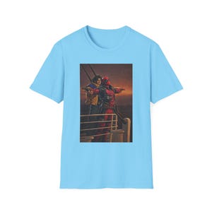 Camiseta de Deadpool y Wolverine con escena del Titanic de Marvel Rivals imagen 12