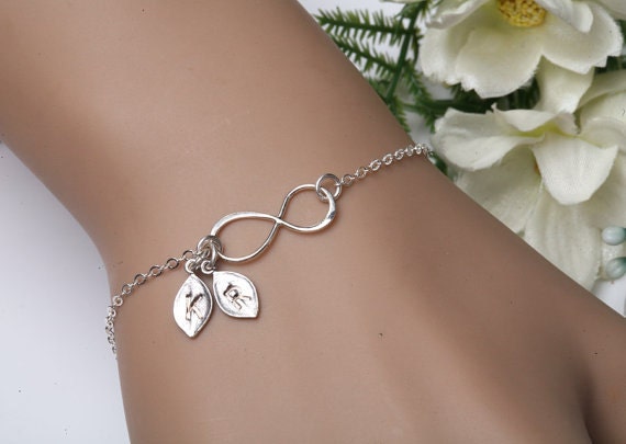 Infinity initial bracelet deals
