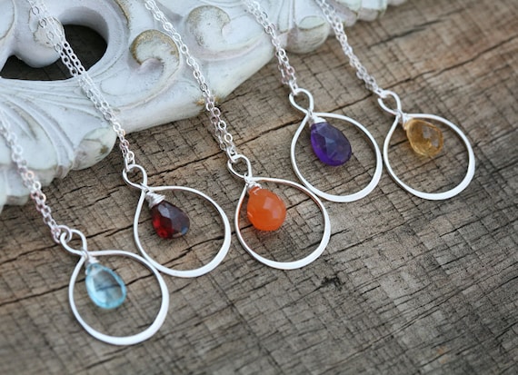 Colorful Quartz with Moonstone Sterling Silver Charm Colorful Quartz with Moonstone Sterling Silver Charm