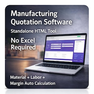Manufacturing Cost Calculator | Production Pricing Tool | Factory Quotation Software | Profit & Material Cost Analysis