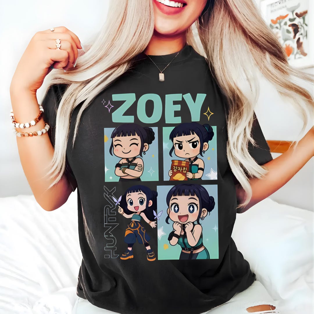 Limited Zoey Huntrix Kpop Demon Hunters Shirt,zoey Huntrix Kpop Demon ...