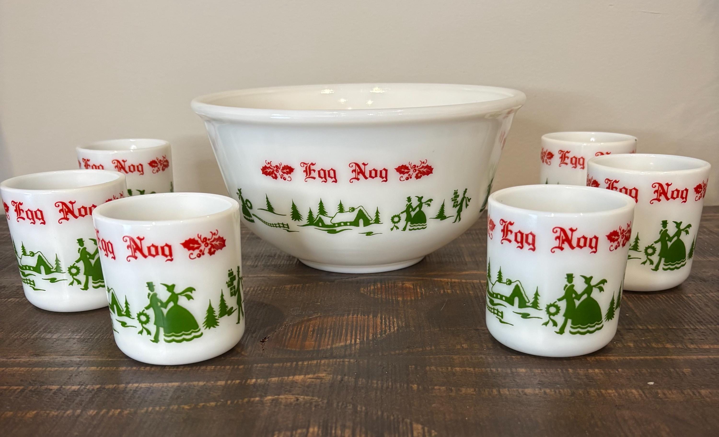 Egg Nog ヘーゼルアトラス マグ ボウルセット　全7点　ヴィンテージ Egg Nog ヘーゼルアトラス マグ ボウルセット 全7点 ヴィンテージ
