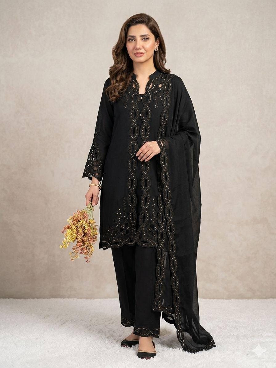 black a line dress for women Black Scoop Neck A-Line Midi Dress