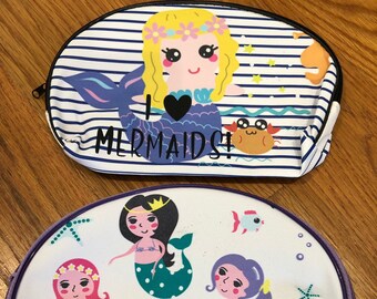 mermaid lover gift- mermaid cosmetic bag- mermaid bag- mermaid tote- mermaid cosmetic purse- mermaid cosmetic tote- mermaid cosmetic case