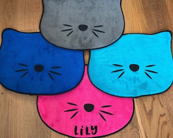cat placemat- cat food placemat- placemat for cat- cat lover gift- cat lovers gift- gift for cat- personalized cat gift- cat food mat