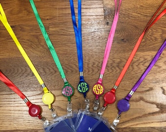 Custom lanyard- personalized lanyard- personalized badge holder- teacher gift- back to school- school id holder- nurse gift- ID badge holde