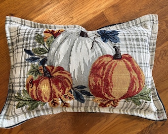 fall pillow- pumpkin pillow- pumpkin decor- fall decor- pillow pumpkin- pillow fall- gray fall pillow- tapestry fall pillow