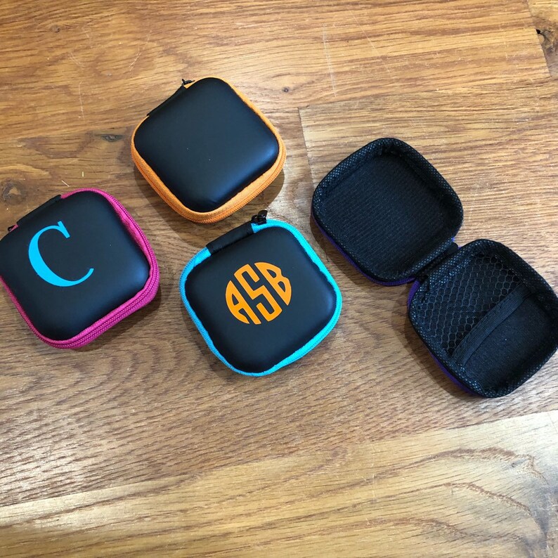 Earbud Case Headphone Case Charger Case Personalized Etsy