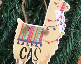 llama ornament- llama lover gift- llama lovers gift- llama Christmas ornament- Christmas ornament llama- personalized llama ornament- llama