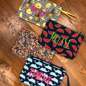 Wet bag- wet dry bag- bikini bag- monogrammed wet bag- monogrammed bikini bag- personalized wet bag- watermelon bikini bag- wet bikini bag